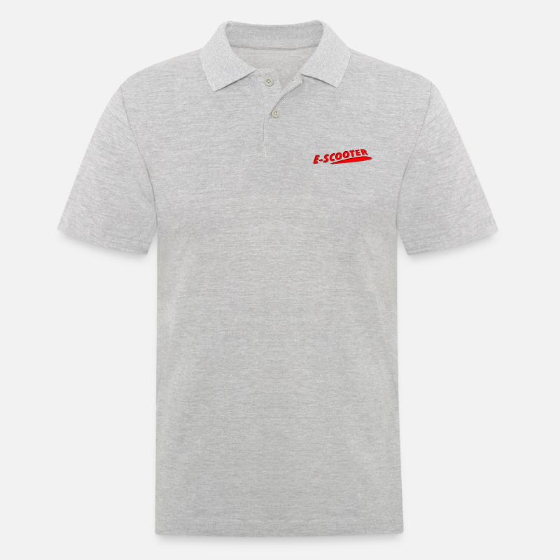 E-Scooter E-Roller Scooter - Männer Poloshirt - Grau meliert