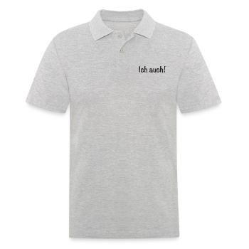 Ich auch! - Männer Poloshirt - Grau meliert - Vorne - Kai (181cm)