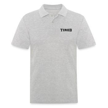 müde - Männer Poloshirt - Grau meliert - Vorne - Kai (181cm)