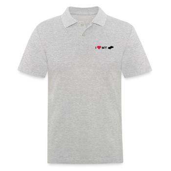 I love my car - Polo Homme - gris chiné - Devant - Kai (181cm)