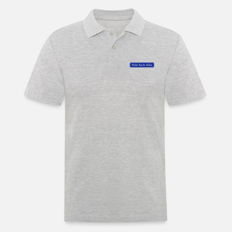 Fickt-Euch-Allee (dh) - Männer Poloshirt - Grau meliert