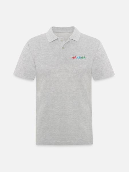 Colorful Roadbikes - Männer Poloshirt - Grau meliert