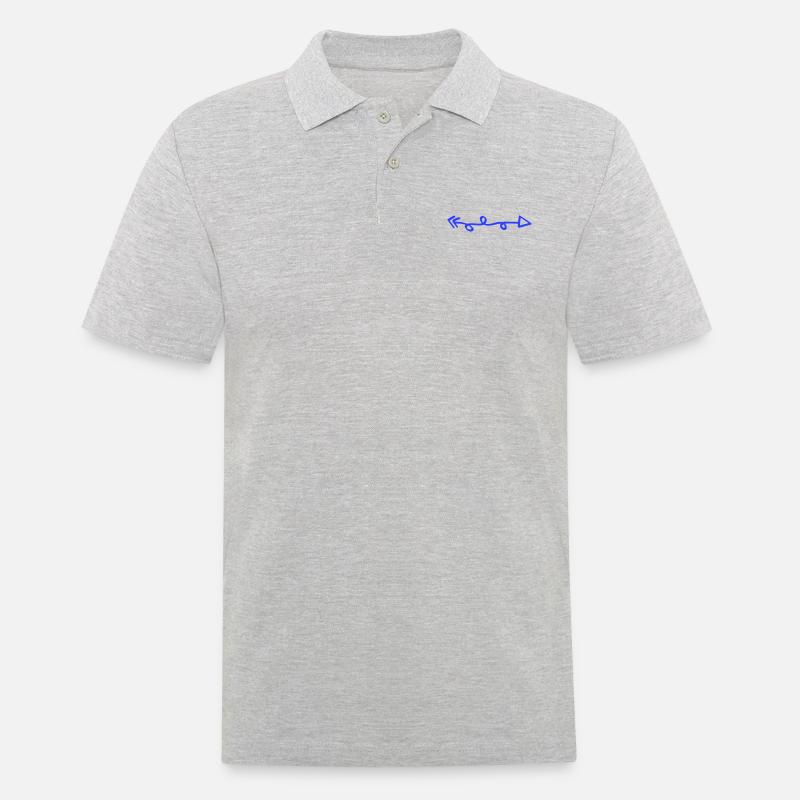 pfeil - Männer Poloshirt - Grau meliert