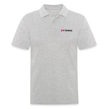 I Love Tennis - Männer Poloshirt - Grau meliert - Vorne - Kai (181cm)