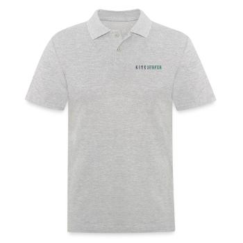 kitesurfer_vec_3 en - Men's Polo Shirt - heather grey - Front - Kai (181cm)