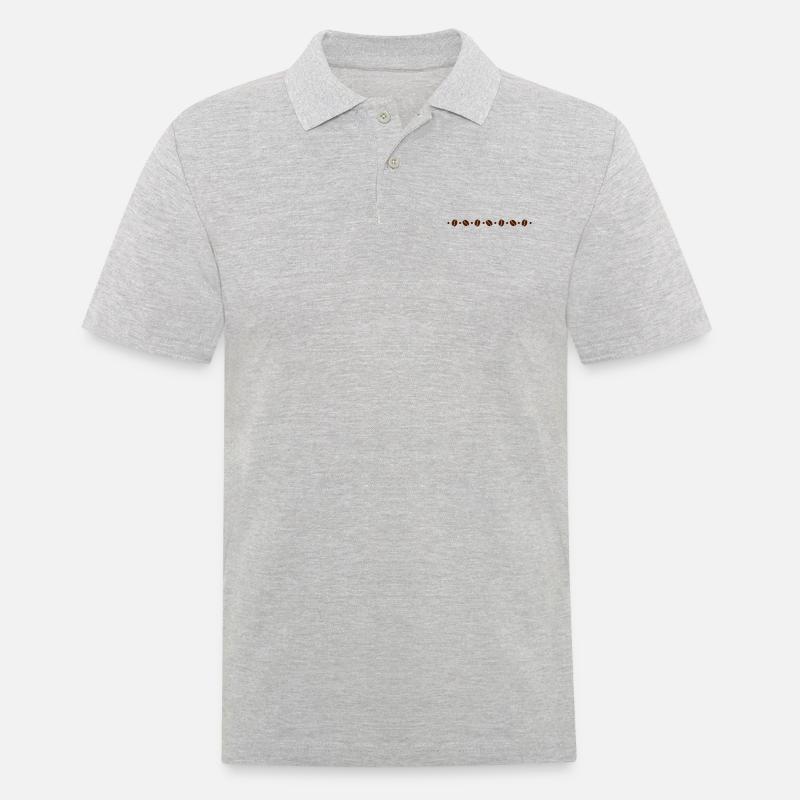 Kaffeebohnen - Männer Poloshirt - Grau meliert