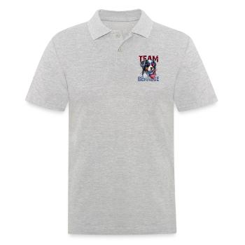 Berner Sennenhund - Männer Poloshirt - Grau meliert - Vorne - Kai (181cm)