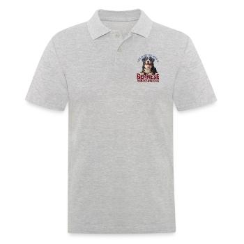 Berner Sennenhund - Männer Poloshirt - Grau meliert - Vorne - Kai (181cm)