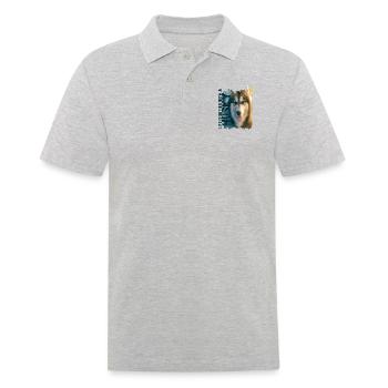 Siberian Husky - Men's Polo Shirt - heather grey - Front - Kai (181cm)