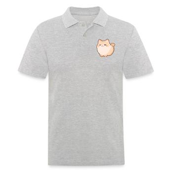 Blobby Cat - Bande dessinée pour animaux de compagnie mignons - Polo Homme - gris chiné - Devant - Kai (181cm)