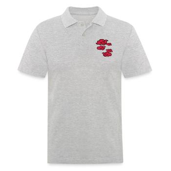 Clouds - Men's Polo Shirt - heather grey - Front - Kai (181cm)