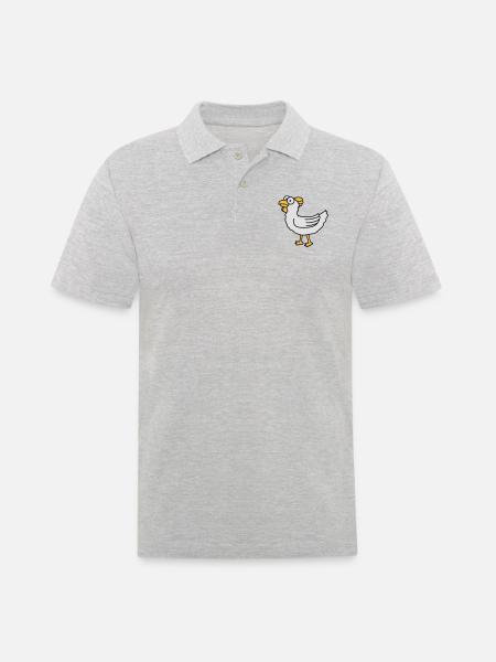 chicken - Men's Polo Shirt - heather grey