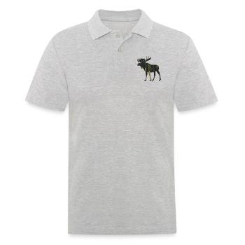 Moose - Men's Polo Shirt - heather grey - Front - Kai (181cm)