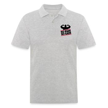 pain_bodybuilding_f2 - Polo Homme - gris chiné - Devant - Kai (181cm)