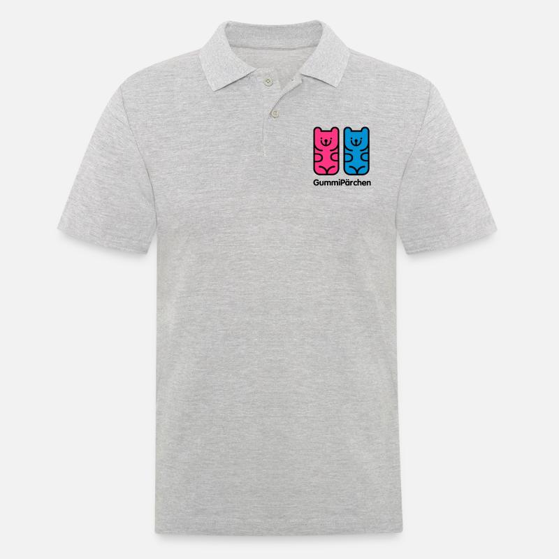 GummiPärchen - Männer Poloshirt - Grau meliert