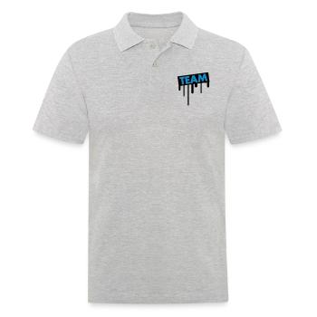 team_graffiti - Men's Polo Shirt - heather grey - Front - Kai (181cm)