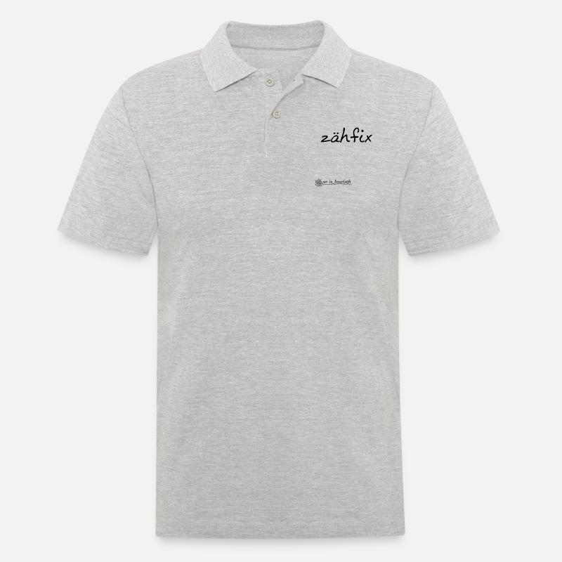 zaehfix - Männer Poloshirt - Grau meliert