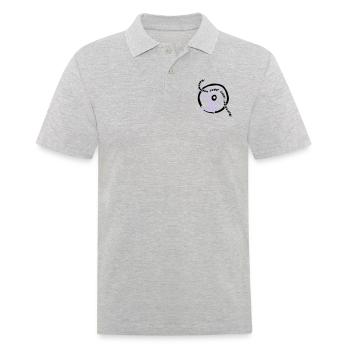 Anker Seemann Anchor Sailor Tattoo Oldschool SOS - Men's Polo Shirt - heather grey - Front - Kai (181cm)