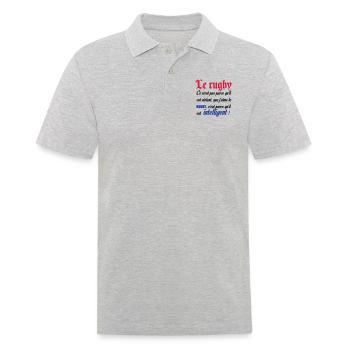 intelligent - Polo Homme - gris chiné - Devant - Kai (181cm)