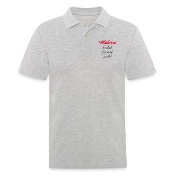 mallorca endlich normale leute - Männer Poloshirt - Grau meliert - Vorne - Kai (181cm)