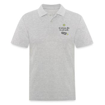 lustige Sprüche für Oma - Männer Poloshirt - Grau meliert - Vorne - Kai (181cm)