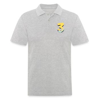 3rd birthday (3 year gift) - Men's Polo Shirt - heather grey - Front - Kai (181cm)