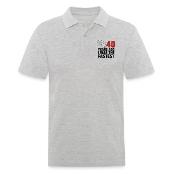 40 Years Ago I Was The Fastest - Men's Polo Shirt - heather grey - Front - Kai (181cm)