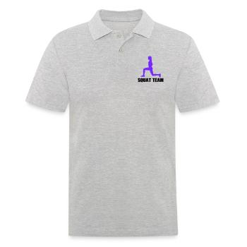 Woman Squat Team - Men's Polo Shirt - heather grey - Front - Kai (181cm)