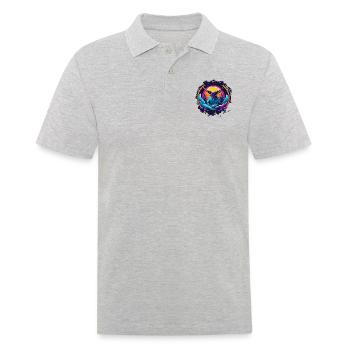 Vogel in Natur - Männer Poloshirt - Grau meliert - Vorne - Kai (181cm)