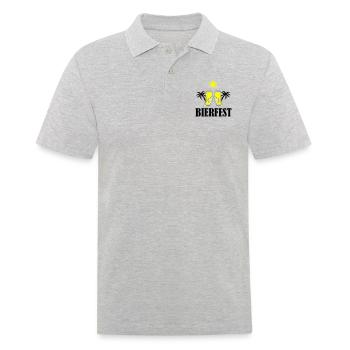 beer festival 02 - Men's Polo Shirt - heather grey - Front - Kai (181cm)