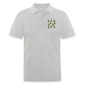 Schwarm von Bienen freundlich - Männer Poloshirt - Grau meliert - Vorne - Kai (181cm)