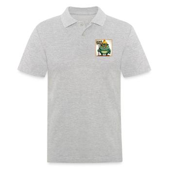 Petit homme de mauvaise humeur et - Polo Homme - gris chiné - Devant - Kai (181cm)