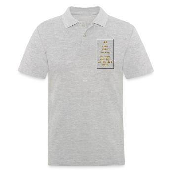 11. Gebot - Du sollst mir nicht auf den Sack gehen - Männer Poloshirt - Grau meliert - Vorne - Kai (181cm)