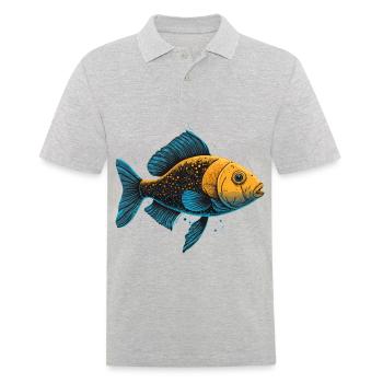 Fantasy Fisch - Männer Poloshirt - Grau meliert - Vorne - Kai (181cm)