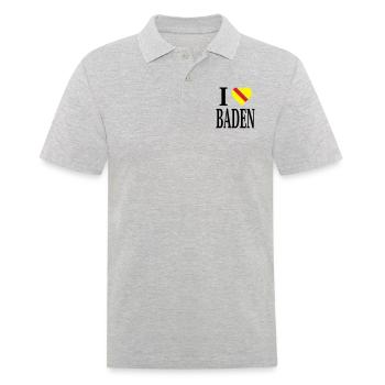 I love Baden - Männer Poloshirt - Grau meliert - Vorne - Kai (181cm)