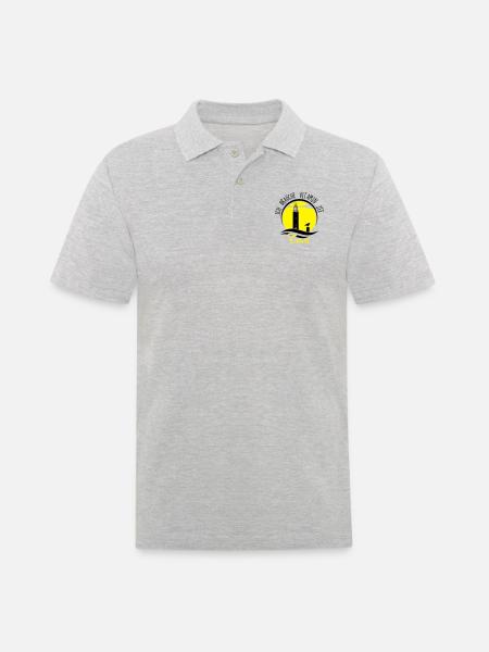 Vitamin See Texel_Leuchtt - Männer Poloshirt - Grau meliert