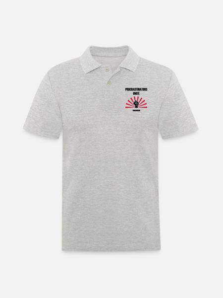 Procrastinators unite ... TOMORROW - Men's Polo Shirt - heather grey