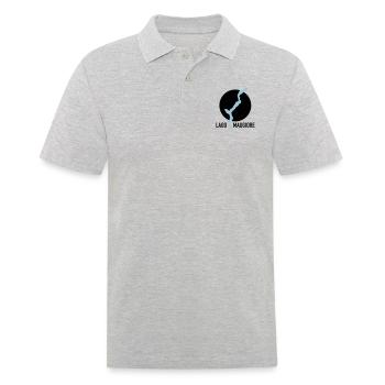 LAGO MAGGIORE – Italien / Schweiz - Männer Poloshirt - Grau meliert - Vorne - Kai (181cm)