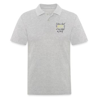 scheiss drauf HEUTE Party Feier Geschenk - Männer Poloshirt - Grau meliert - Vorne - Kai (181cm)