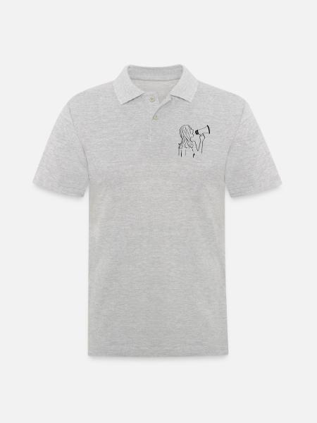 révolution des femmes - Polo Homme - gris chiné