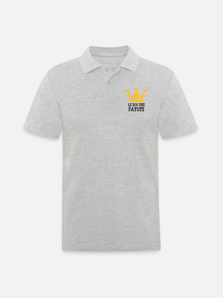 Le Roi des Fayots - Men's Polo Shirt - heather grey