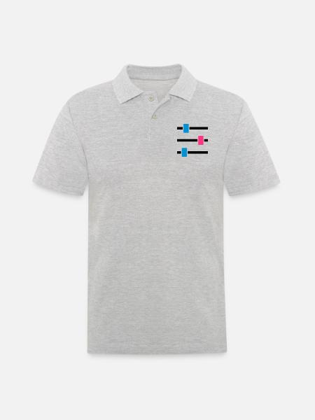 Mixer - Männer Poloshirt - Grau meliert