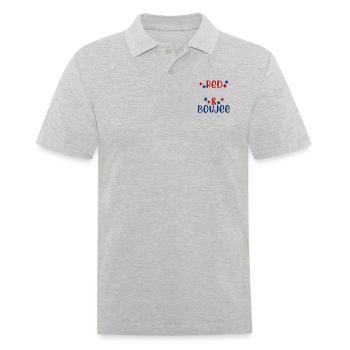 red white boujee 4th Of July America - Men's Polo Shirt - heather grey - Front - Kai (181cm)
