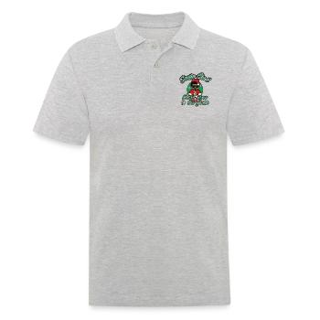 Santa Claus never come to the ghetto - Männer Poloshirt - Grau meliert - Vorne - Kai (181cm)
