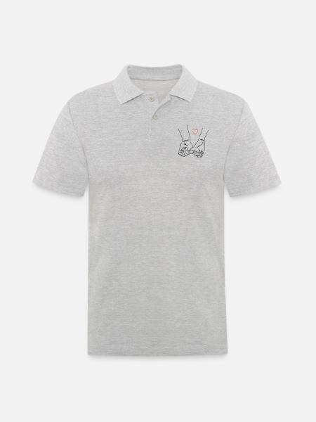 Hands Love - Men's Polo Shirt - heather grey