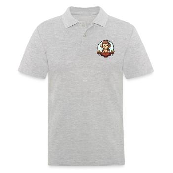 Affe - Männer Poloshirt - Grau meliert - Vorne - Kai (181cm)