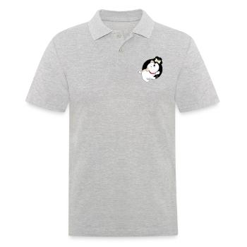 Hund koreanisch - japanischer Stil 01 - Männer Poloshirt - Grau meliert - Vorne - Kai (181cm)