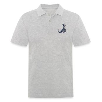 dogue allemand - Polo Homme - gris chiné - Devant - Kai (181cm)