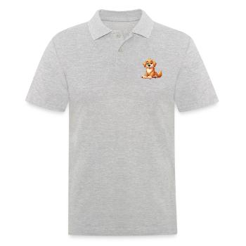 golden retriever 2 - Polo Homme - gris chiné - Devant - Kai (181cm)