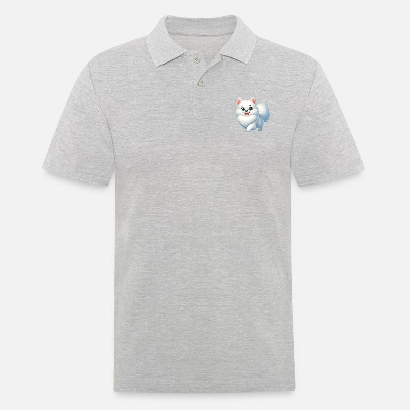 Spitz 5 - Männer Poloshirt - Grau meliert